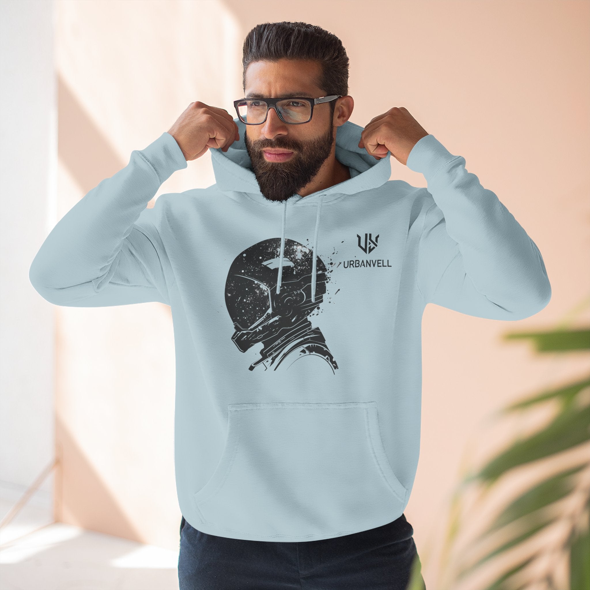 Helmet Hoodie — Vintage Space Helmet Graphic Fleece Hoodie