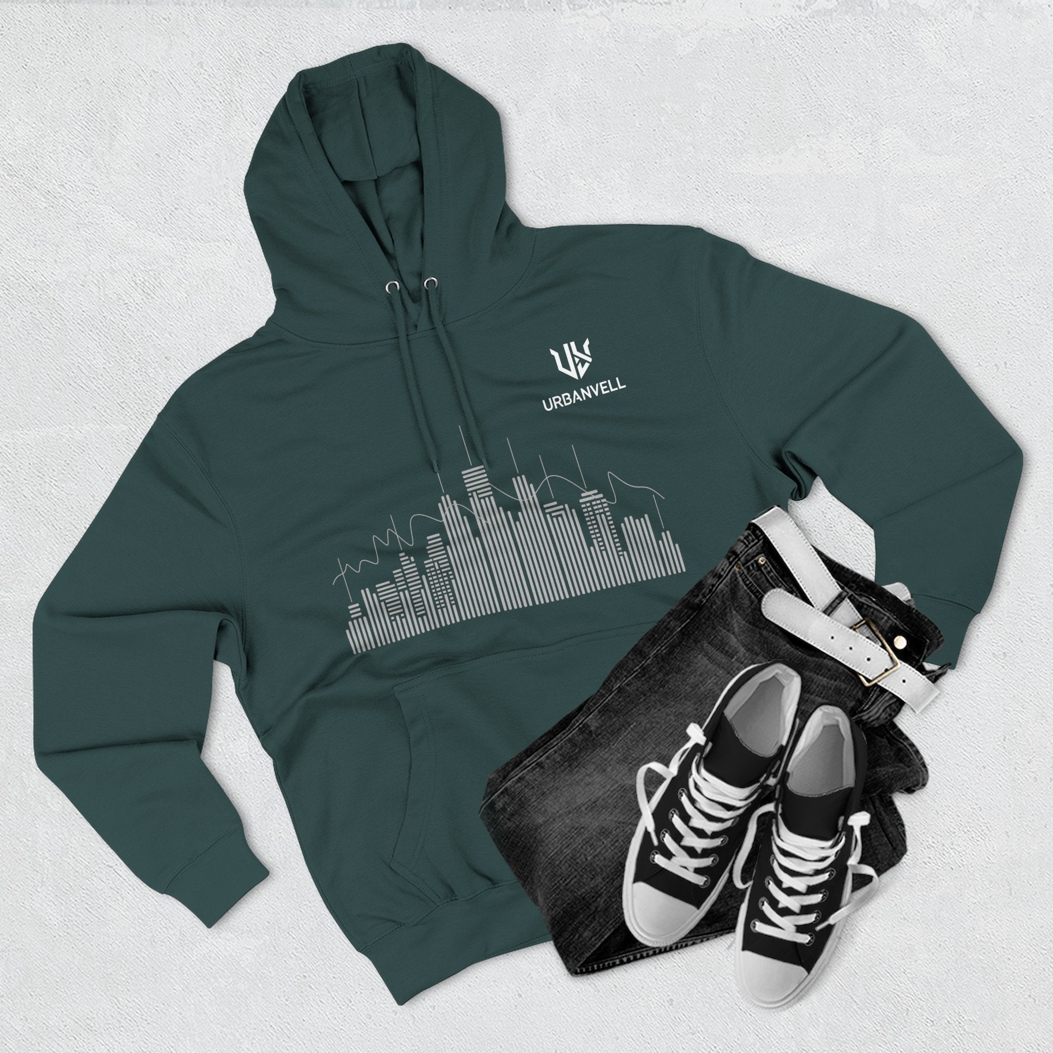 City Skyline Hoodie — URBANVELL Minimalist Skyline Pullover