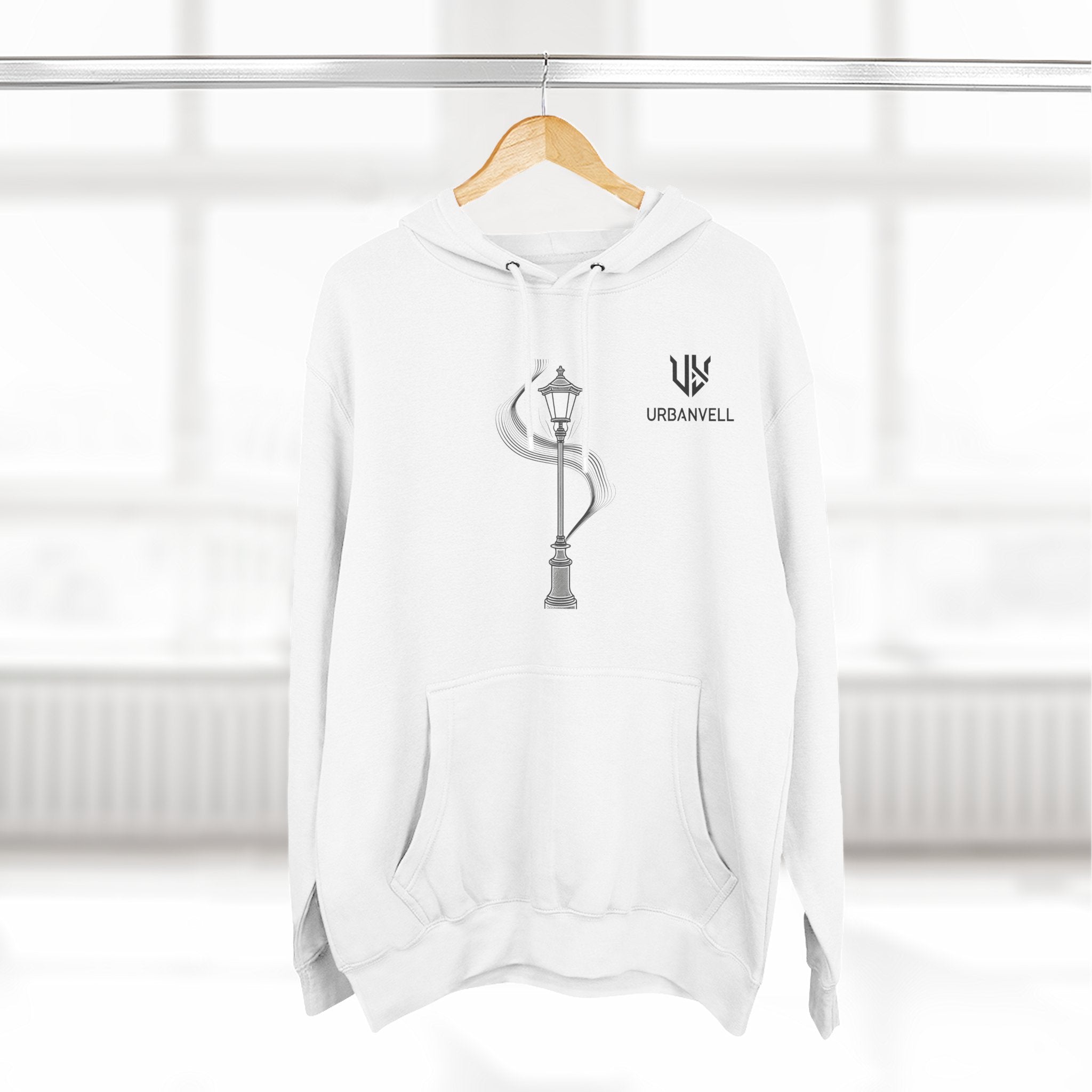 Streetlamp Hoodie — Minimalist Urban Fleece Hoodie