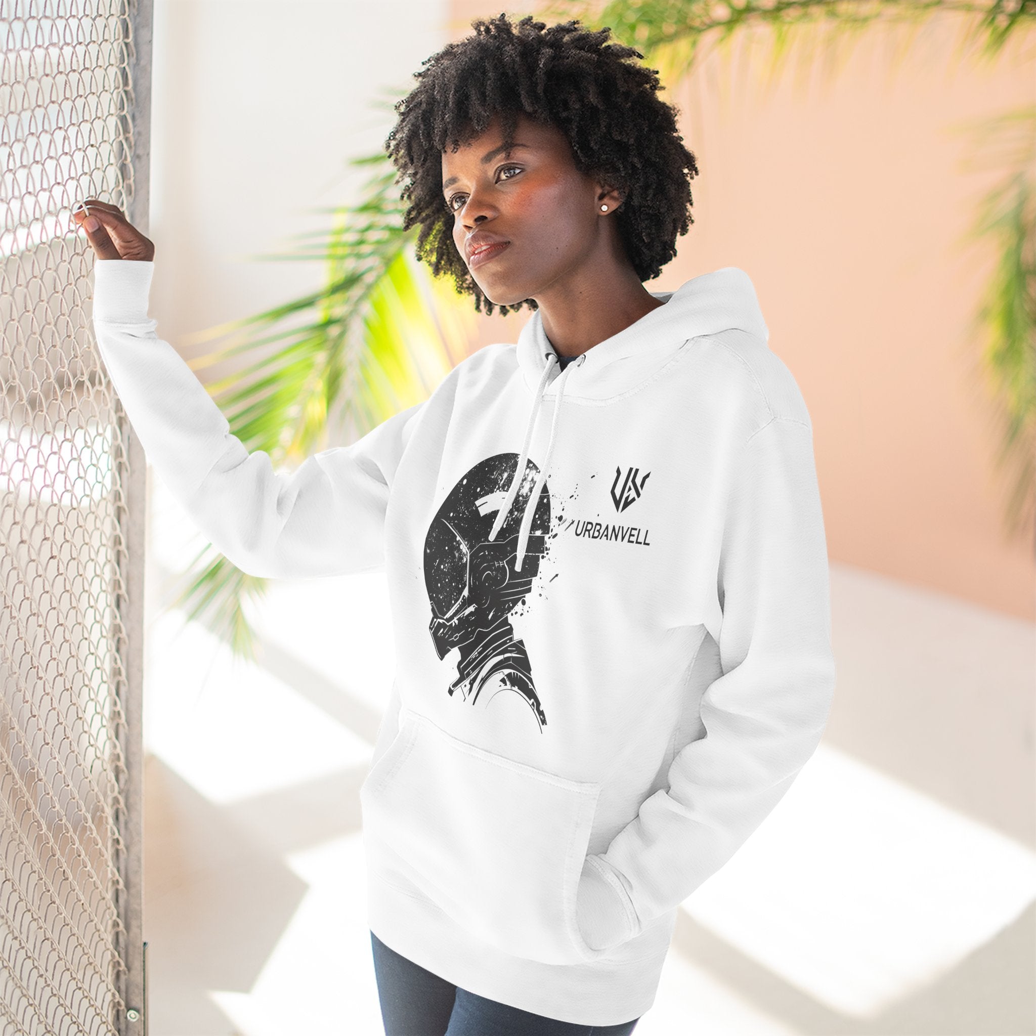 Helmet Hoodie — Vintage Space Helmet Graphic Fleece Hoodie