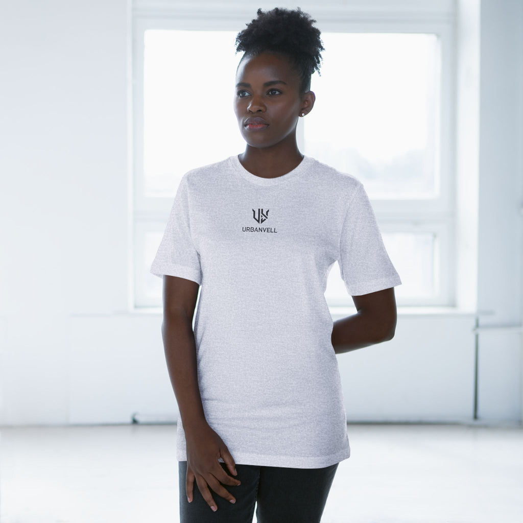 Minimal UrbanVell Centered Logo T‑Shirt — URBANVELL Clean Small Chest Logo Tee