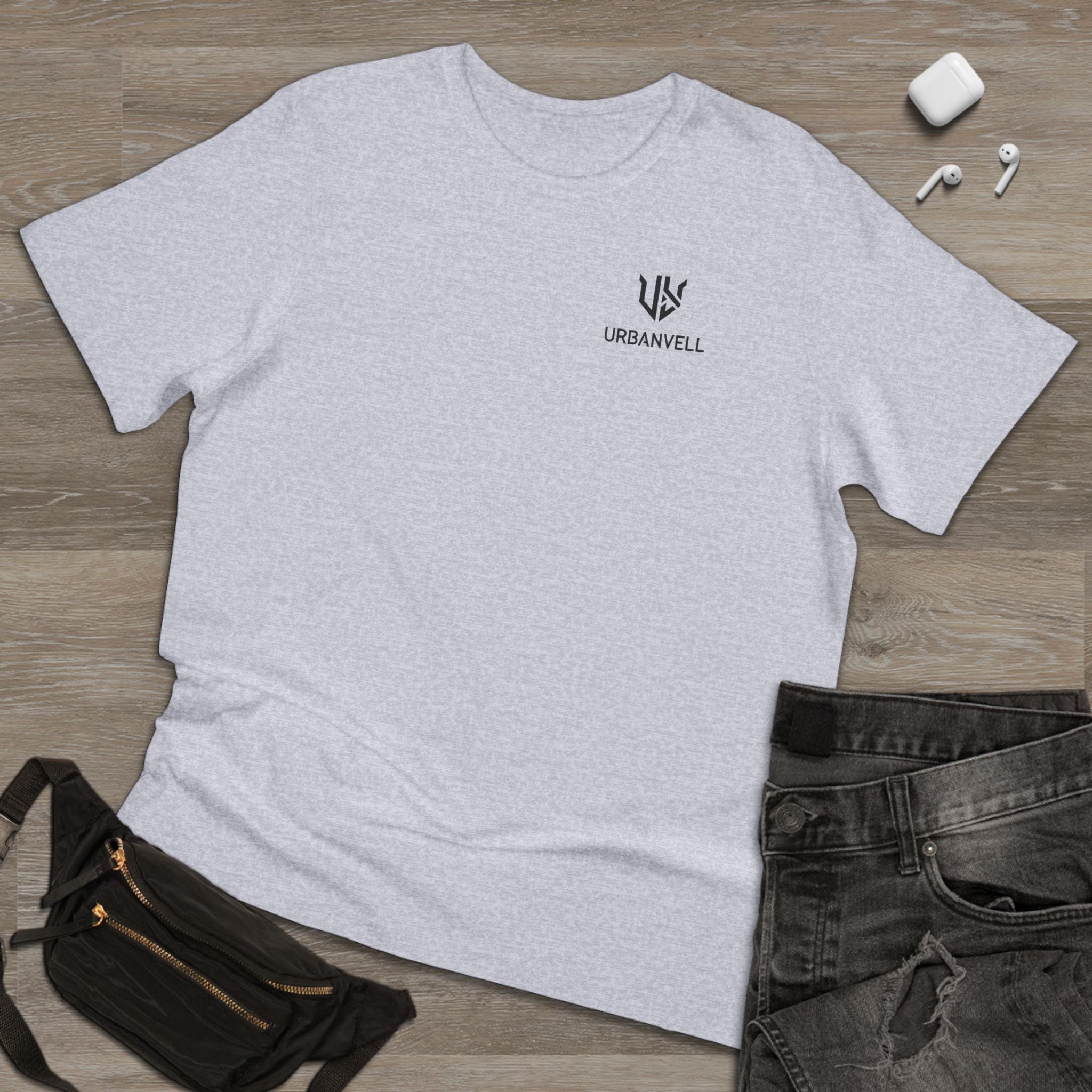 Urbanvell Minimal Logo T-Shirt — White Chest Emblem