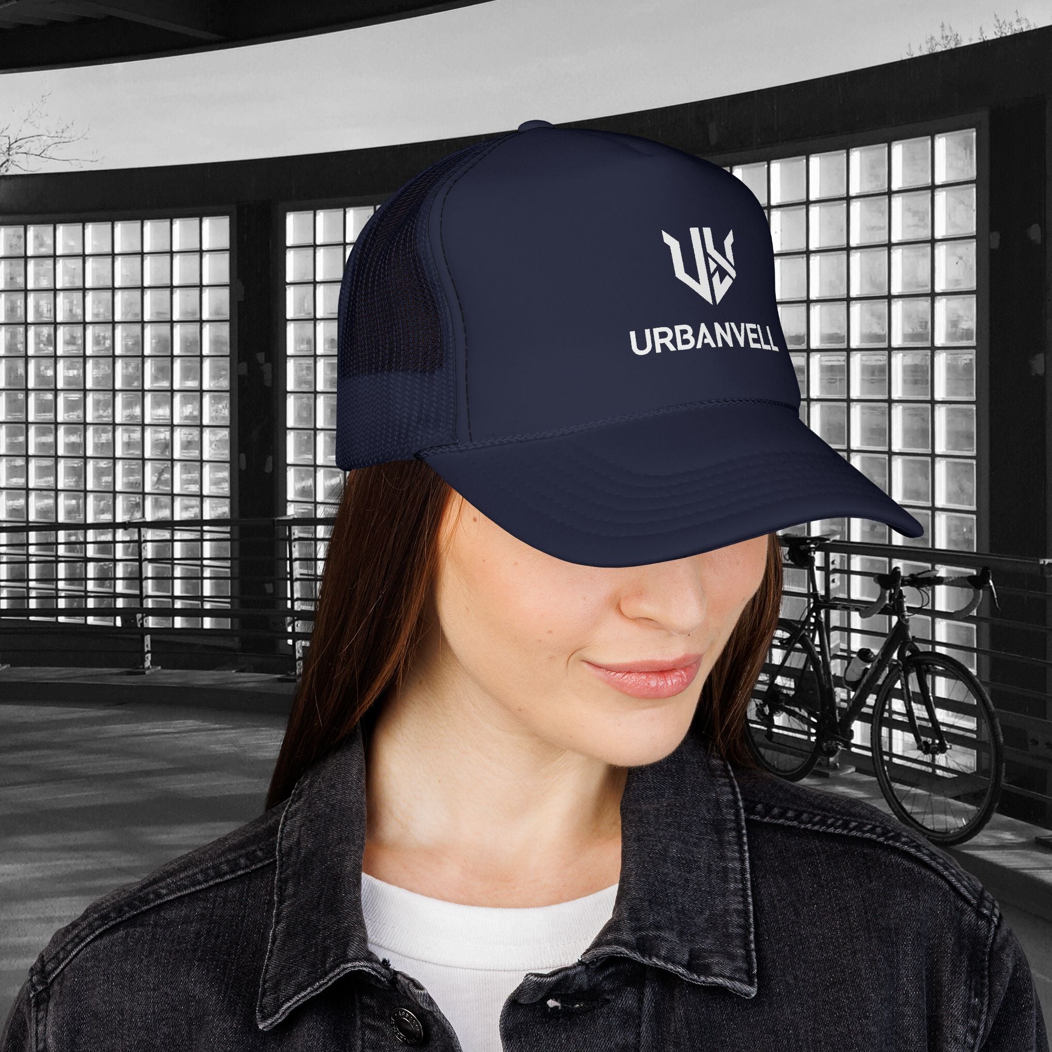 URBANVELL Logo Cap — Distressed Streetwear Mesh Hat
