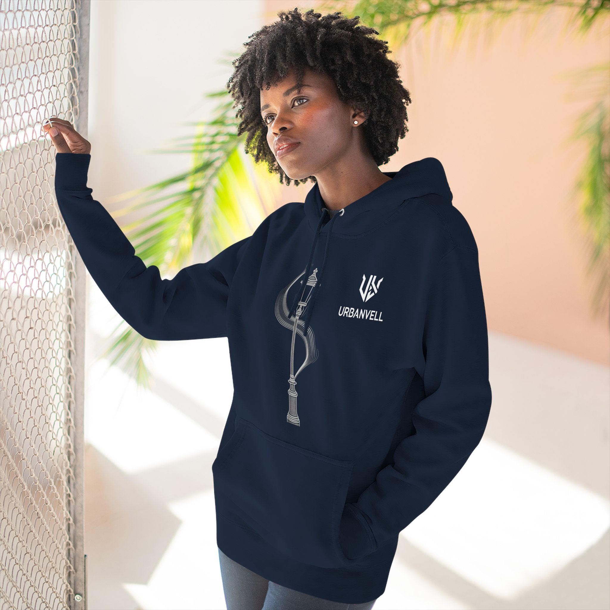 Streetlamp Hoodie — Minimalist Urban Fleece Hoodie