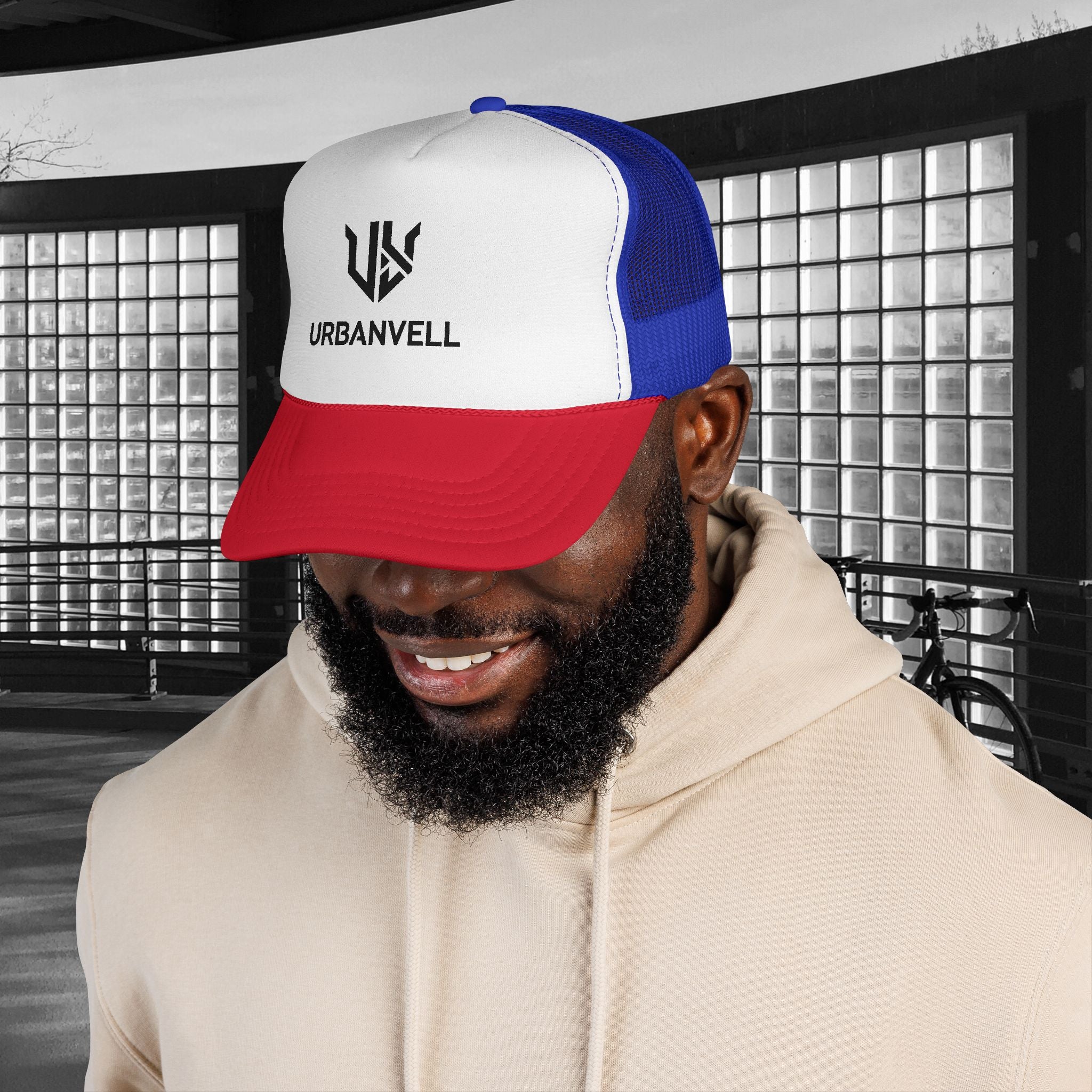URBANVELL Logo Cap — Distressed Streetwear Mesh Hat