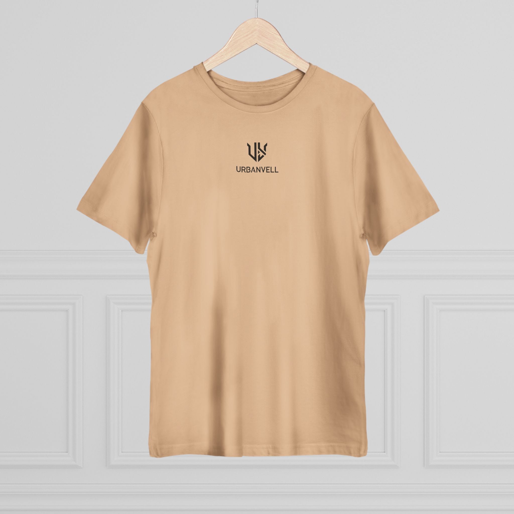 Minimal UrbanVell Centered Logo T‑Shirt — URBANVELL Clean Small Chest Logo Tee
