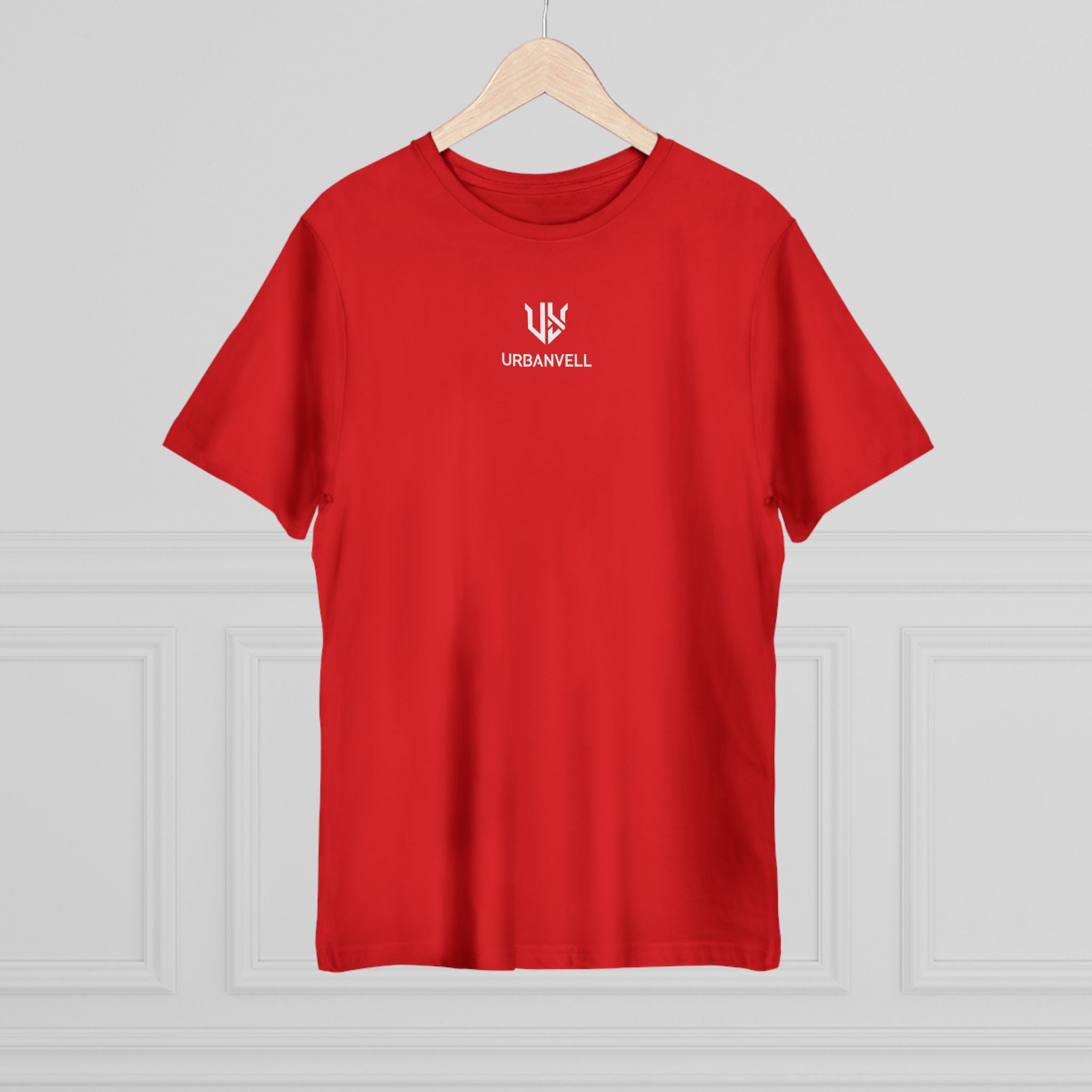 Minimal UrbanVell Centered Logo T‑Shirt — URBANVELL Clean Small Chest Logo Tee