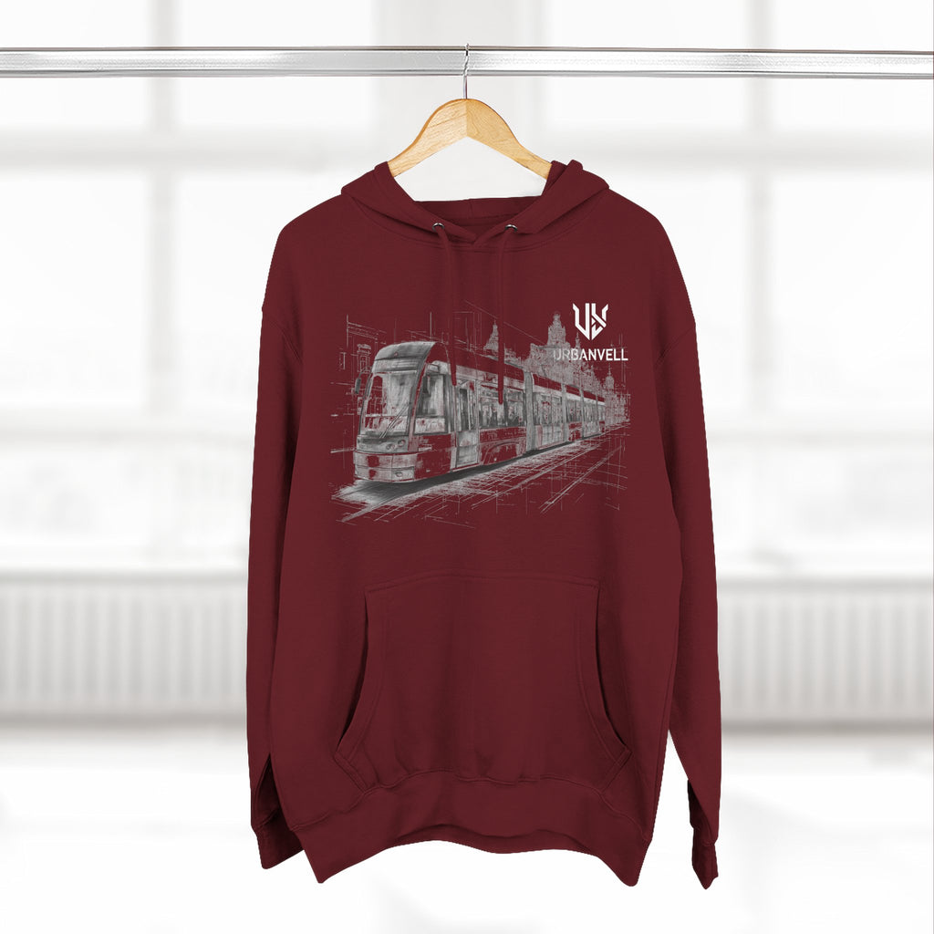 Light Rail Train Hoodie — URBANVELL Sketch Transit Design