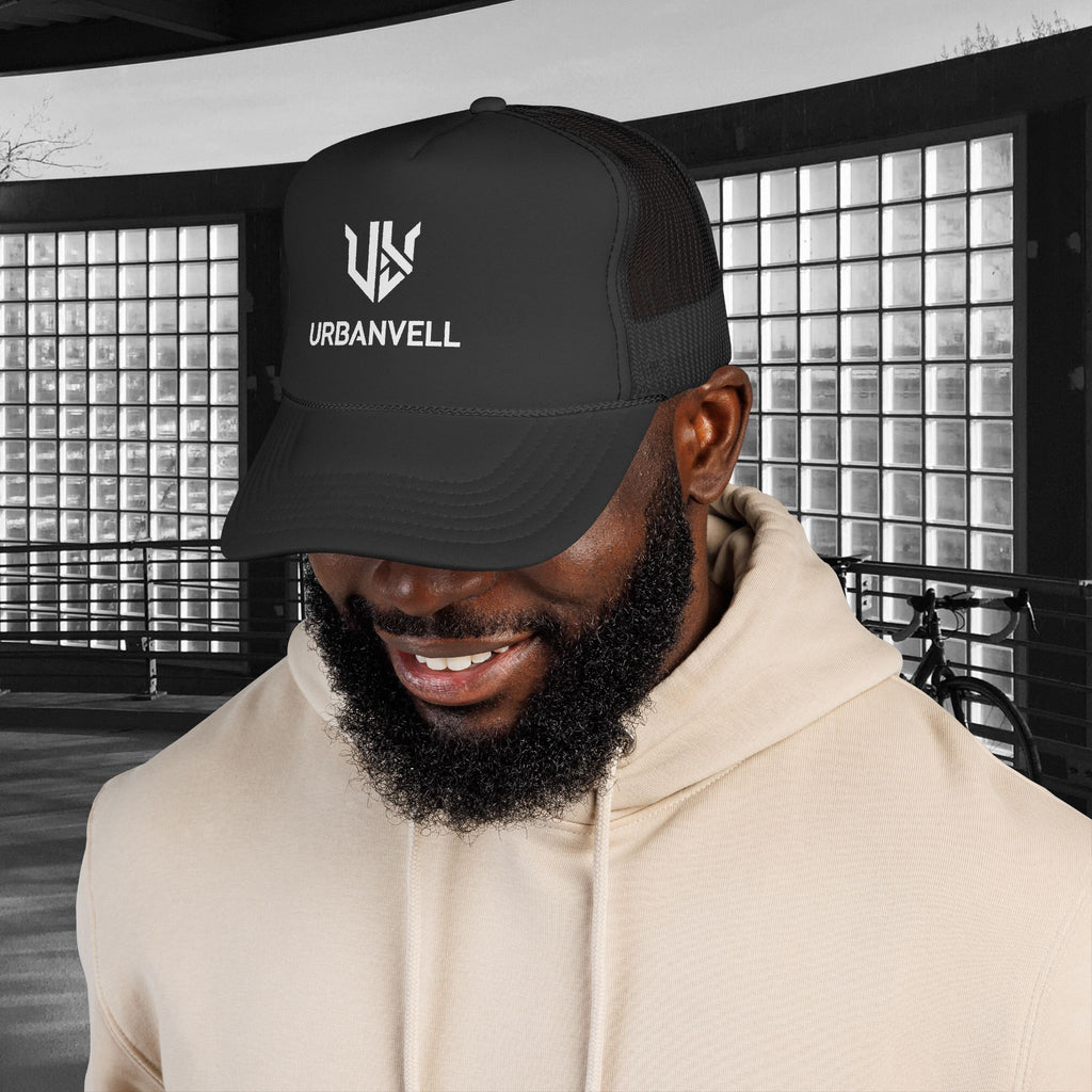 URBANVELL Logo Cap — Distressed Streetwear Mesh Hat