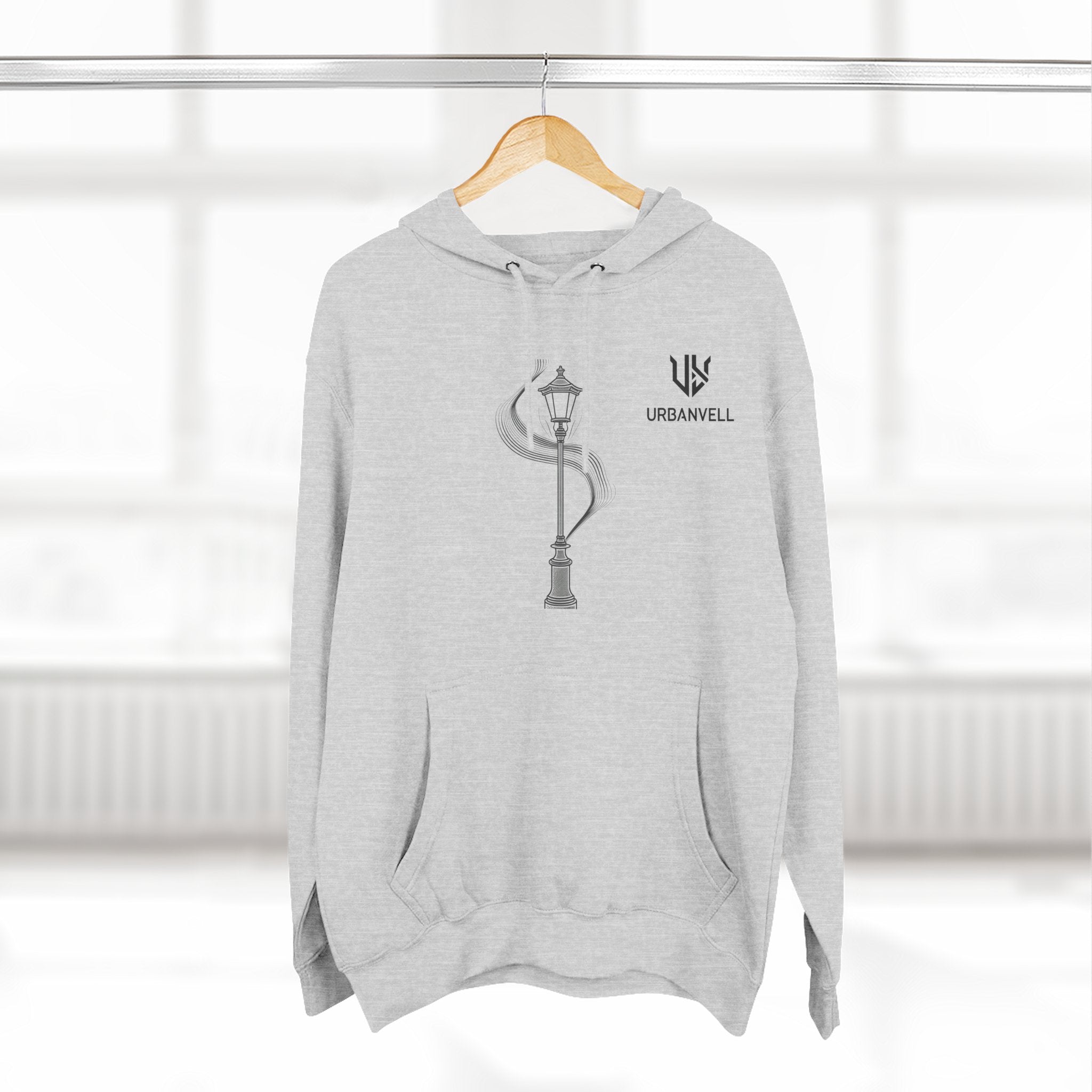 Streetlamp Hoodie — Minimalist Urban Fleece Hoodie