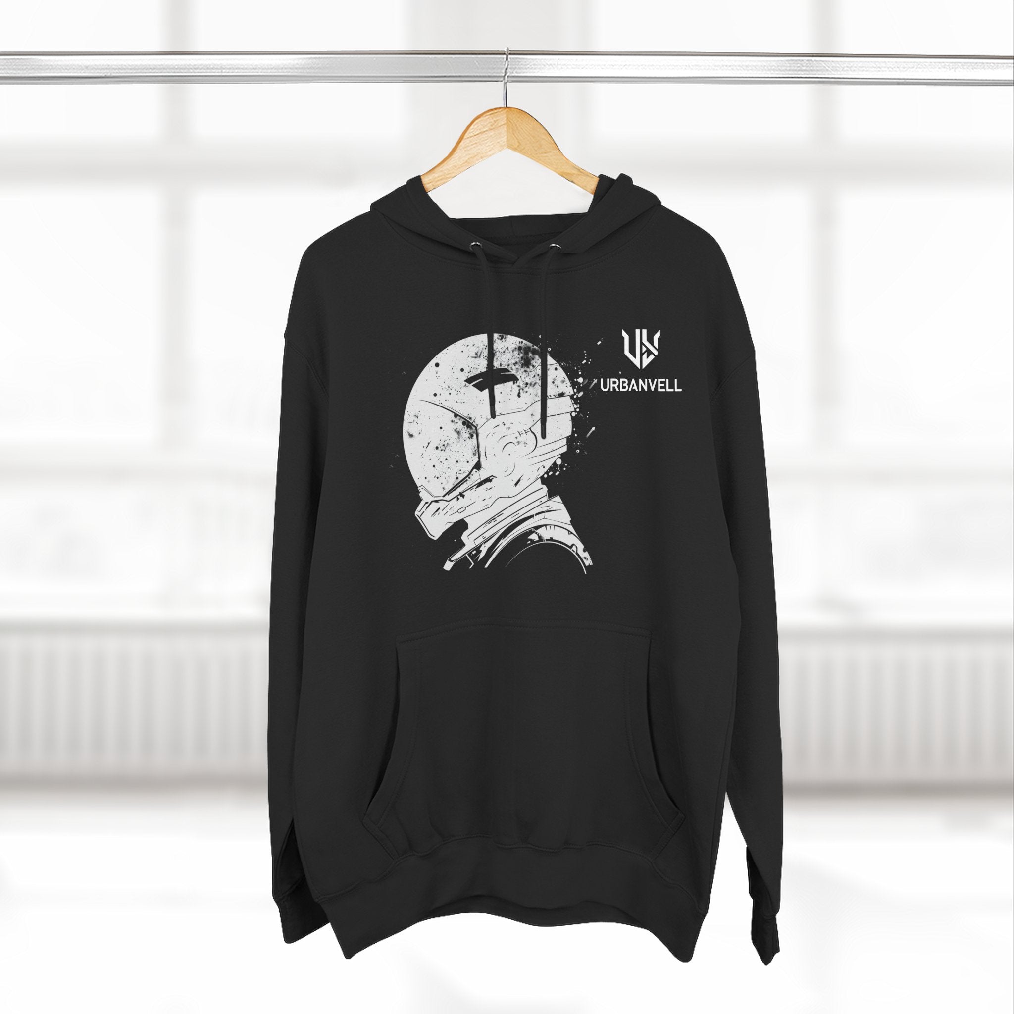 Helmet Hoodie — Vintage Space Helmet Graphic Fleece Hoodie